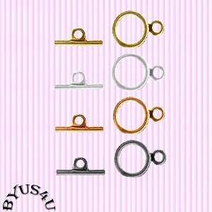 TOGGLE CLASP SETS 14mm SMOOTH PLATED FINDING 20 SETS  