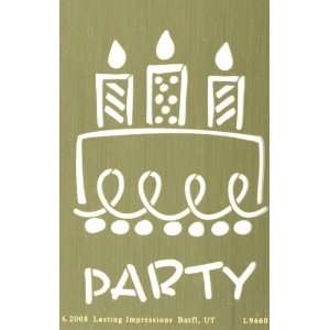  Brass 4x6 Embossing Template Party Cake Arts, Crafts 