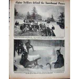  1915 WW1 Bersaglieri Italian Army Alpine Soldiers Snow 