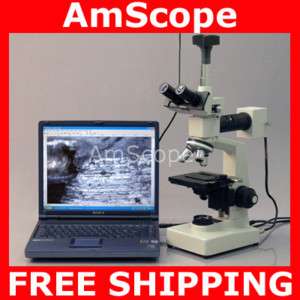 40X 1600X Dual Light Metallurgical Microscope + Camera 013964501841 