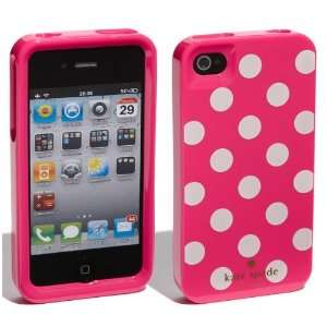   Large Dots Case Iphone 4 4S (Pink/White) Cell Phones & Accessories