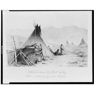   Utah Indians in Utah Valley by John Hafen. 1880,tipis