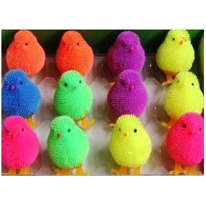  Light up Puffer Ball Chicken Small (pack of 12) Toys 