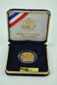 1994 $5 GOLD PROOF COIN USA World Cup Soccer  