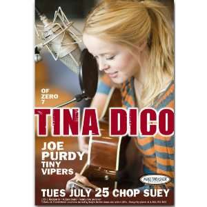  Tina Dico Poster   G Concert Flyer   Of Zero 7