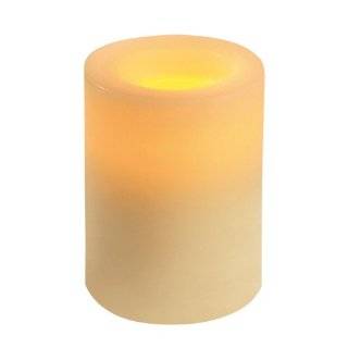   Inch Flameless Round Vanilla Scented Pillar Candle with Timer, Cream