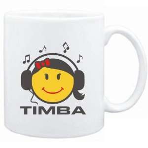  Mug White  Timba   female smiley  Music Sports 