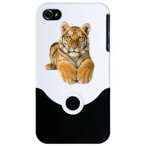   iPhone 4 or 4S Slider Case White Bengal Tiger Youth 