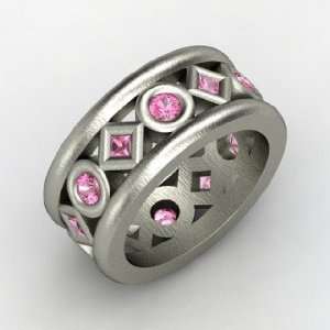  Tigranes The Great Ring, 14K White Gold Ring with Pink 