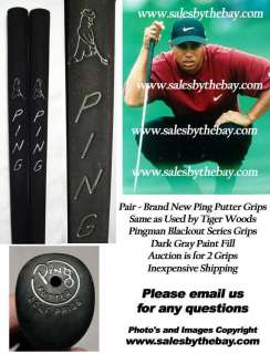   Blackout Ping Putter Grips   BRAND NEW ( Pair / 2 Grips) TIGER WOODS