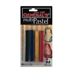  General Pencil Multi Pastel Compressed Chalk Sticks 4/Pkg 
