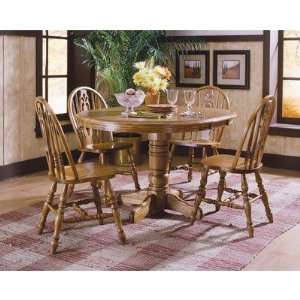  Threshers Too Single Pedestal Dining Table in Distressed 