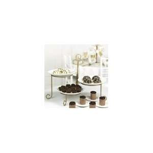  three tier plate stand (gold)