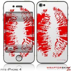  iPhone 4 Skin   Big Kiss Red on White (DOES NOT fit newer 