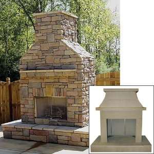   42 Stratford Full Size Outdoor Fireplace   Unfinished