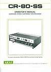Akai CR 80 SS Operators Manual also for CR 80D SS model COPY