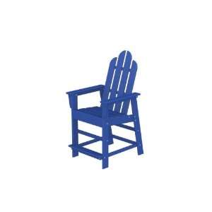   Outdoor Adirondack Counter Chair   Ocean Blue Patio, Lawn & Garden