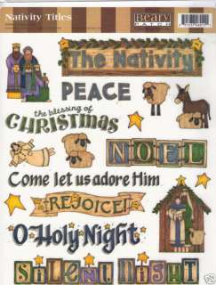 Beary Patch Scrapbooking Stickers Nativity Titles  