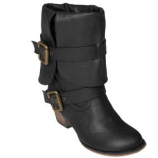    Journee Collection Womens Buckle Accent Mid calf Boots Shoes