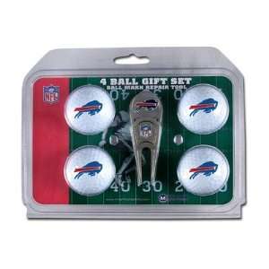  Buffalo Bills Divot Tool and 4 Golf Ball Gift Set