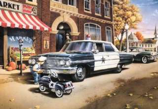 Hatala ON THE BEAT POLICE Old Time Mayberry Print  