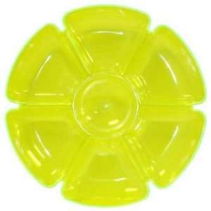   Plastic Compartment Tray, Dazzling Lights 16 Yellow
