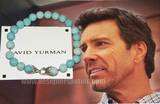 New David Yurman Mens 8mm Turquoise Spiritual Bead Bracelet Silv 