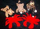 Ty Beanie Babies, Lot of 5, Slowpoke, Beak, Fortune, Roam, Pinchers #3