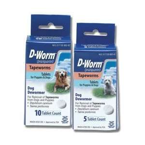 Farnam D Worm Tapeworm Dog Wormer Tablets for Dogs and Puppies  