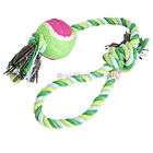 Pet Dog Chew Cotton Braided Rope 3 Knot Tug Ball Toy