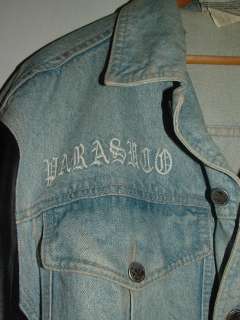 Vintage Parasuco Santana Rocker eagle denim jacket  