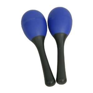  Egg Shakers W/ Handle, Plastic Pair Blue Musical 