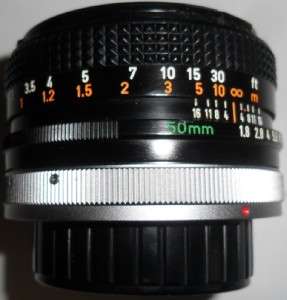   FD 50mm 11.8 S.C. Manual Focus Camera Fast Prime Lens Used Condition
