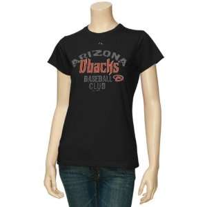   Diamondbacks Ladies Black Club Sunburst T shirt