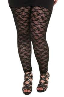  Torrid Plus Size Black Floral Lace Leggings Clothing