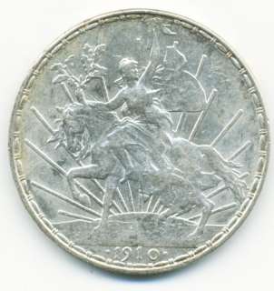 1910 1 Peso Mexico Silver Caballito Mexican Coin .903    6703  