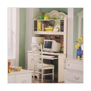    Standard Diana Wood Desk with Hutch in White Wash