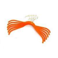 Joy Mangano Huggable Hangers 100 piece Set ~ Orange ~ Chrome Hooks 