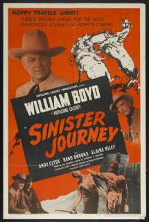 SINISTER JOURNEY 1948 Vintage Poster / Hopalong Cassidy  