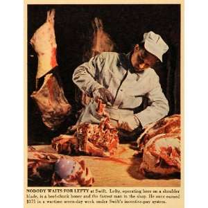 1945 Print Swift Chicago Plant Meat Butcher Illinois 