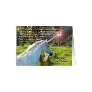 Religious Birthday, Christ is the Unicorn Card