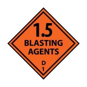   DOT Shipping Label, 1.5 Blasting Agent D, A, 4 x 4, Pressure Sens
