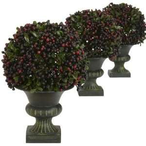  Exclusive By Nearly Natural Pepper Berry Ball Topiary (Set 