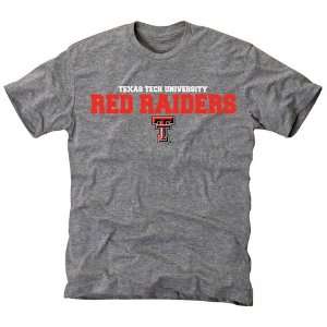   Red Raiders Ash University Name Tri Blend T shirt