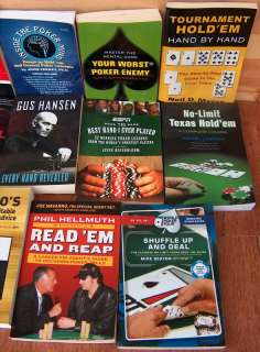 Lot of 14 Poker Texas Hold `EM Books Books Hansen Caro Hellmuth & More 
