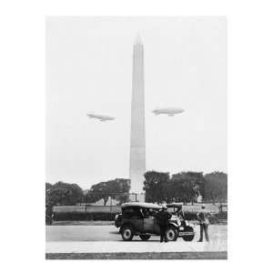  U.S. Army Blimps, Passing over the Washington Monument 