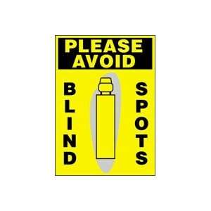 Labels PLEASE AVOID BLIND SPOTS (W/GRAPHIC) 14 x 10 Reflective Sheet