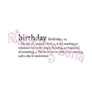   Stamp Birthday Definition Block; 3 Items/Order Arts, Crafts & Sewing