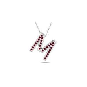  Ruby Initial M Pendant Jewelry