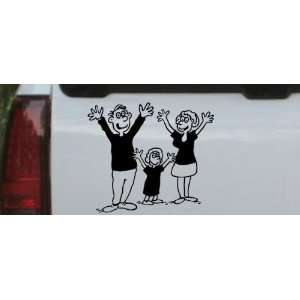  Black 10in X 8.7in    Mom Dad Daughter Family Decal Stick 